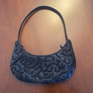 Black beaded evening bag La Regale